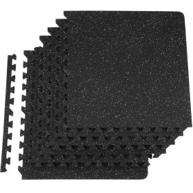 EVA Interlocking Foam Floor Mats, 0.56 in Thickened 6 Pcs Puzzle Rubber Tiles, 24 x 24 in Exercise Floor Mat for Workout & Fitness