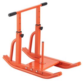 Weight Sled, Steel Power Sled, Fitness Training Sleds for Athletic Exercise Speed Improvement, Workout Equipment with Adjustable Height Handle (Color: orange, Support Rod Size: 1&2 inches)